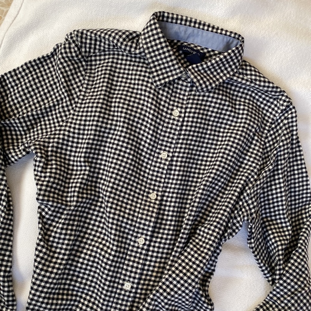 Black & White Plaid Flannel Shirt